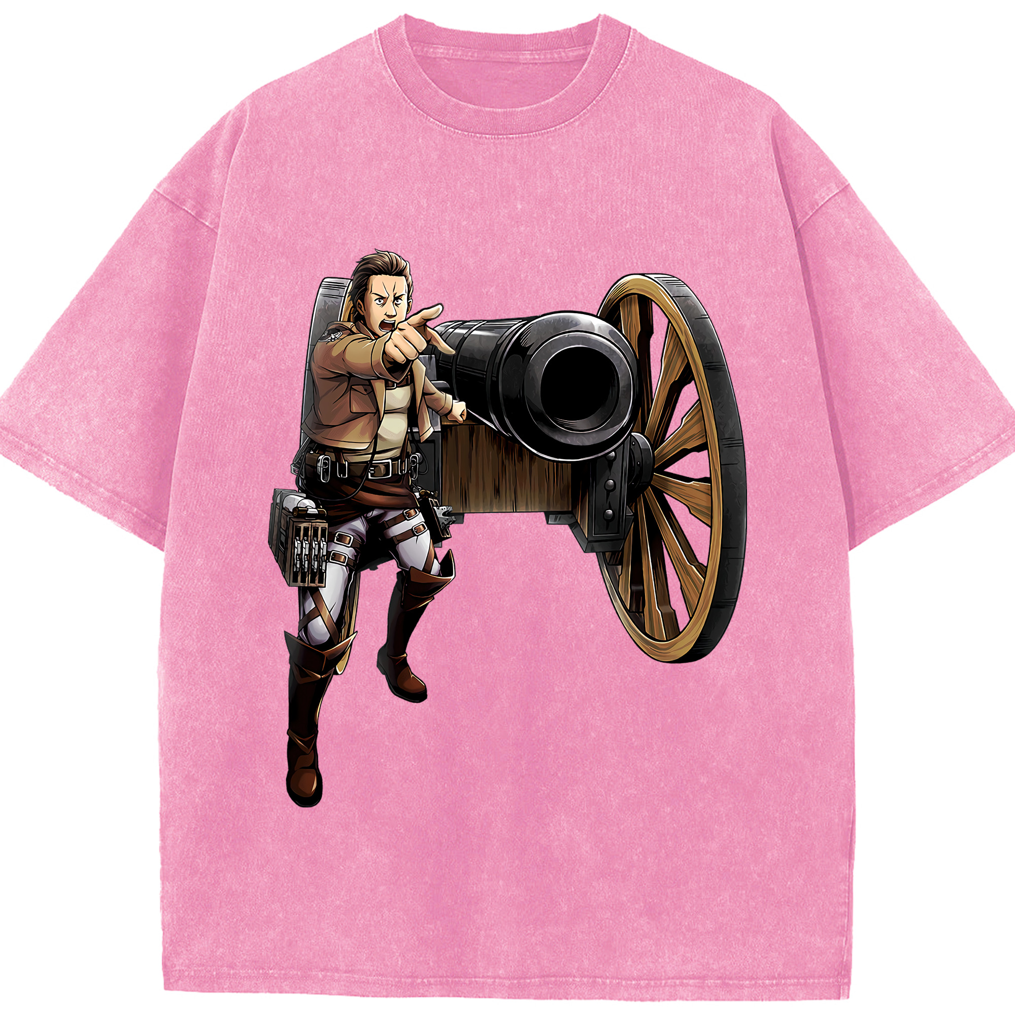 （画像用） 進撃の巨人 Attack on Titan 綿100% ヴィンテージ風 半袖Tシャツ（フロントプリント）